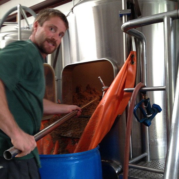 And family fun day continues with cleaning out the mash tun....more fun to follow!! #thinktaste