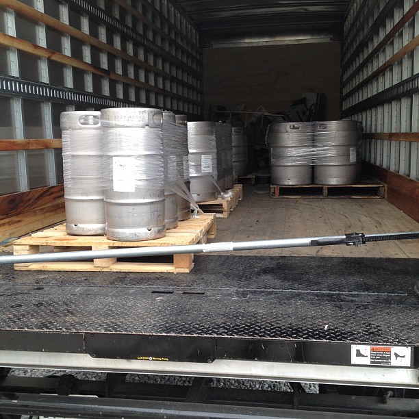Two trucks and over 100 kegs headed to the Charleston and Huntington better beer locations!! Cheers!!! #thinktaste