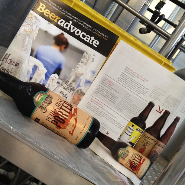 Just got our hands on the latest Beer Advocate- issue #79, where our Peregrine Porter scored an 88!