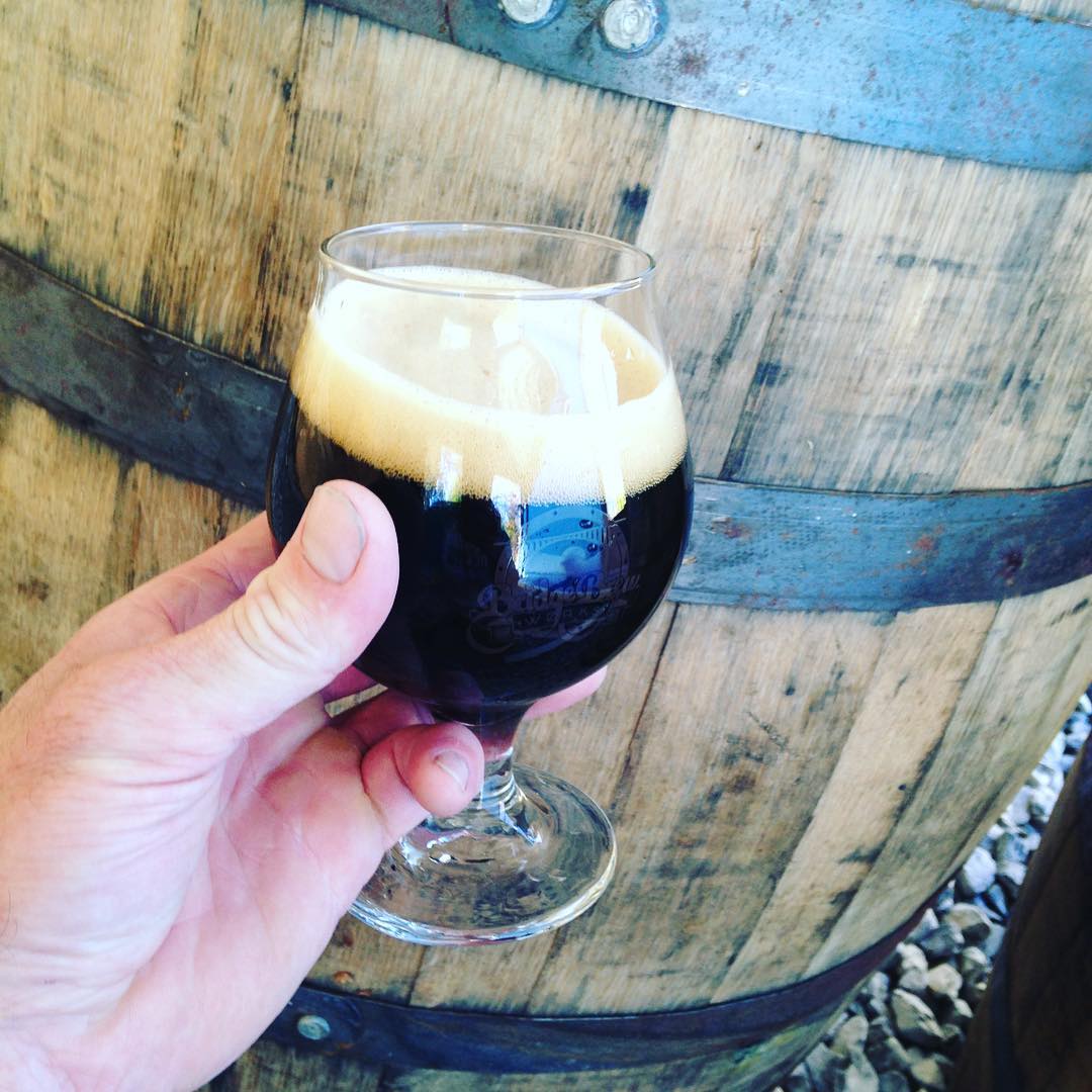 The Peregrine Porter, our Baltic-Style porter, has been aging in Smooth Ambler bourbon barrels since February...it is finally ready! This will be one of two Smooth  Ambler bourbon barrel aged beers available this weekend at the Bramwell Oktoberfest!  We will have a total of 8 beers to choose from.